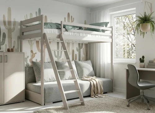 SOFINO 90x200/140x200 cachemire lit mezzanine avec canapé convertible tissu gris zoom 15 sage Lano Meubles