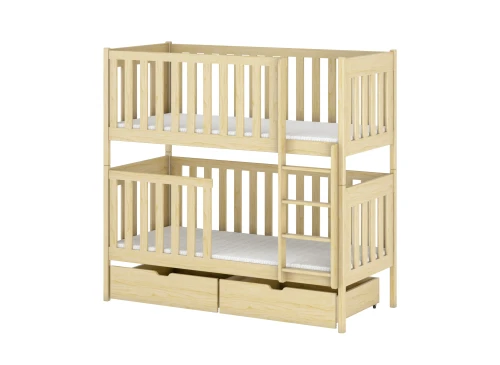 DAWID 90x180 bois non laqué lit superposé Lano Meubles