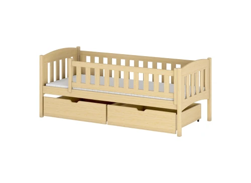 GUCIO 80x200 bois non laqué lit enfant simple Lano Meubles