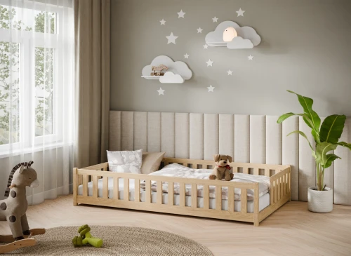 IVY 120x200 bois non laqué enfant simple Lano Meubles
