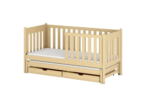 KAJA 80x160 bois non laqué lit gigogne Lano Meubles