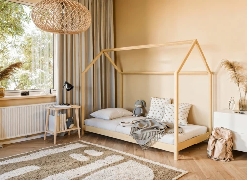 LUCKY 80x160 bois non laqué lit Montessori au sol pour enfants maison  Lano Meubles