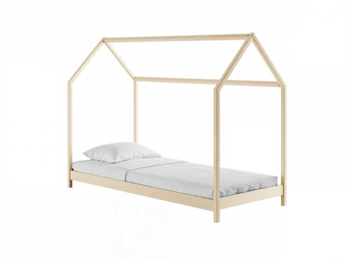 LUCKY 80x180 bois non laqué lit Montessori au sol pour enfants maison  Lano Meubles