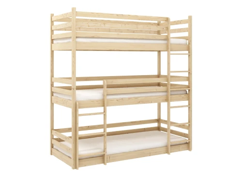 TED 90x190 bois non laqué lit superposé Lano Meubles