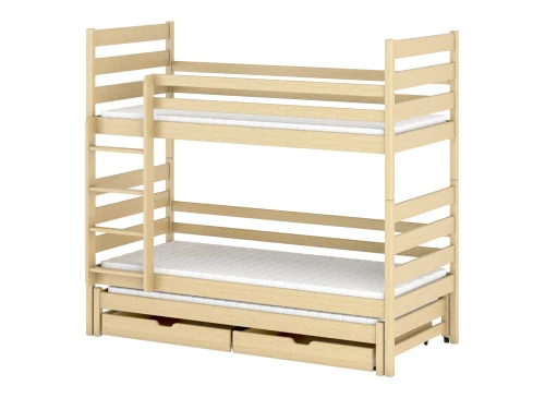 TOMI 90x200 bois non laqué lit superposé Lano Meubles