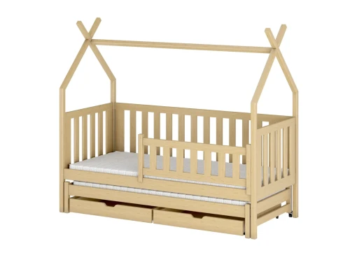 TYTUS 90x180 bois non laqué tipi lit gigogne Lano Meubles