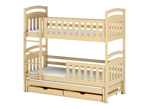 VIKI 90x200 bois non laqué lit superposé Lano Meubles