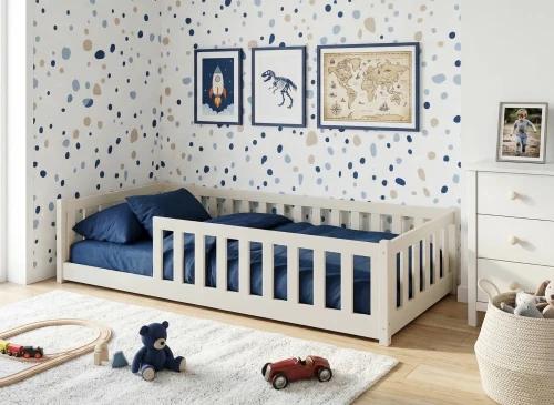 BELLA 90x200 coton Montessori au sol pour enfants Lano Meubles