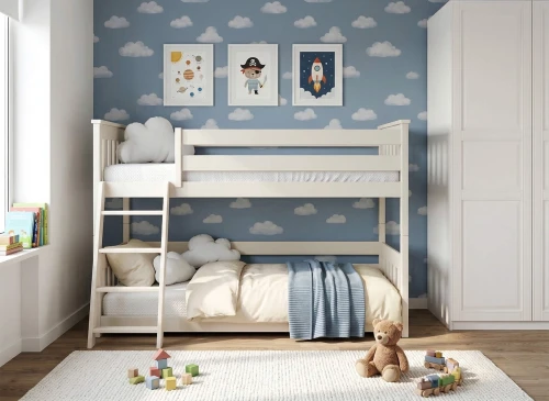 KEVIN 90x180 Cotton Bunk Bed Lano Furniture