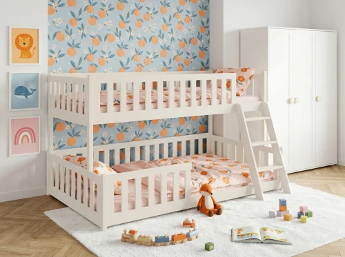 NICE 90x200/120x200 coton lit superposé à base large Lano Meubles