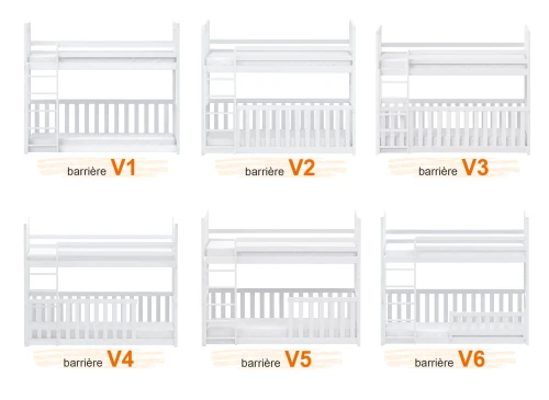 CRIS 80x200 pin lit superposé Lano Meubles