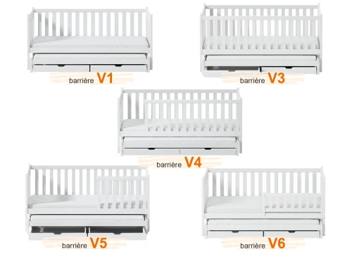 KAJA 90x180 graphite lit gigogne Lano Meubles