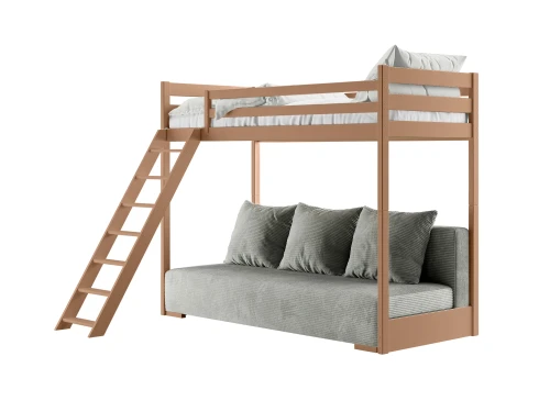 SOFINO 90x200/140x200 cannelle avec canapé convertible tissu zoom 15 sage Lano Meubles