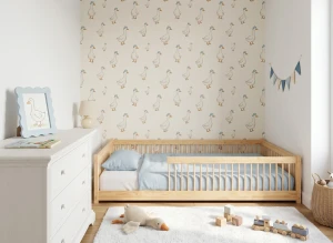 JUNIOR 120x200 lit Montessori au sol pour enfants bois non laqué Lano Meubles