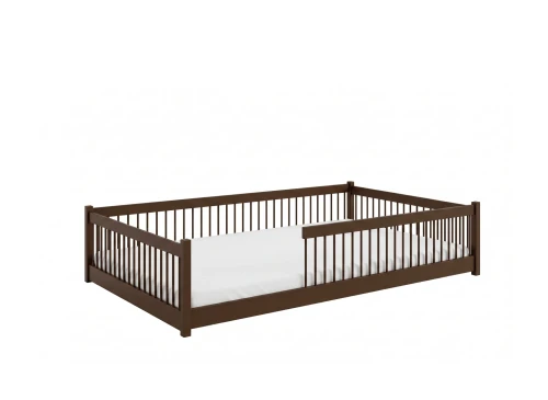 JUNIOR 120x200 chocolat noir Montessori au sol pour enfants Lano Meubles