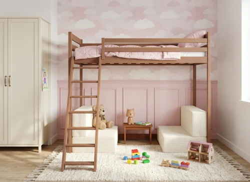 SOFENA 90x200 cannelle lit mezzanine avec canapé modulable en tissu beige poso 38 Lano Meubles
