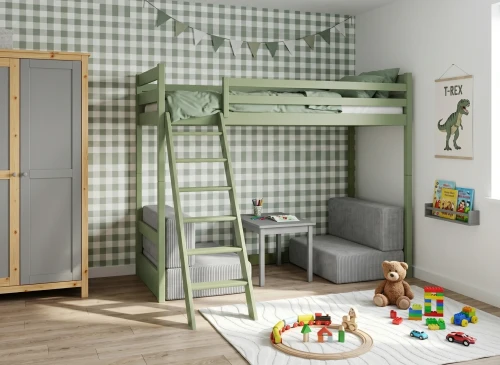 SOFENA 90x200 olive lit mezzanine avec canapé modulable en tissuperfect gris zoom 15 sage Lano Meubles