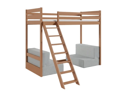 SOFENA 90x200 cannelle lit mezzanine avec canapé modulable en tissu gris zoom 15 sage Lano Meubles