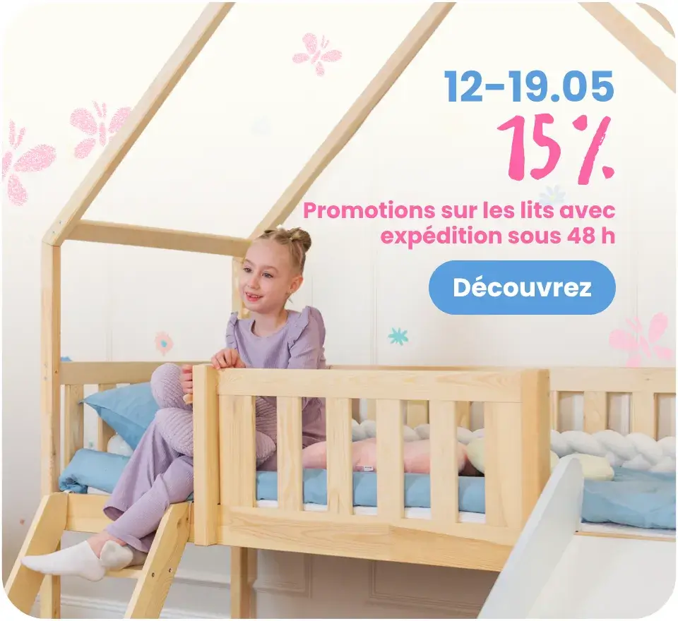 Promotions de 15 % sur les lits avec expédition sous 48 heures, du 12 au 19 mai